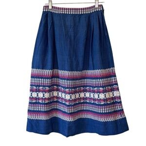 Vintage Mayatex Fabrics Guatemalan Knit Cotton Skirt Sz Small